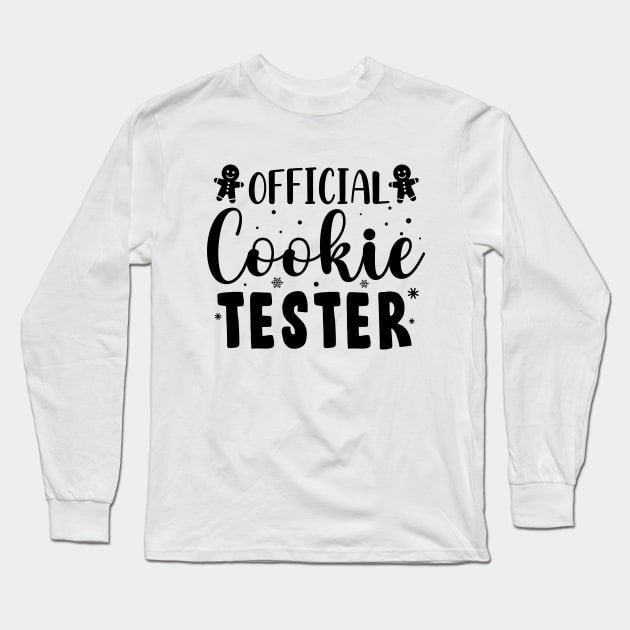 Official Cookie Tester Christmas Baking Team Gift Long Sleeve T-Shirt by norhan2000